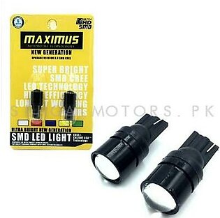 Maximus SMD Projection Parking Light White - Pair  | Led Light Bulb For Parking | SMD Car Interior Reading Dome Lamps Parking Lights Car Accessories