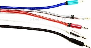 Metal Aux Cable 5ft Long - Multi | Audio Extension Cable | Aux Cable For Stereo
