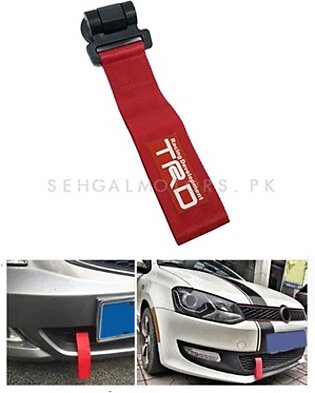 TRD Dummy Strap Tow Hook - Red  | Towing Hook | Tow Hook Ribbon For Car | Modification Drift Decoration
