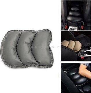 Universal Arm Rest PU Cushion - Grey | Car Armrest Cushion Pad | Car Seat Cover Auto Center Arm Rest Console Box Protective Mat