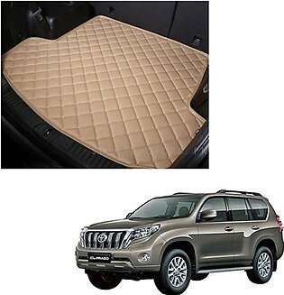 Toyota Prado 7D Trunk Mat Mix Thread Tray Beige For 5 Seat Car Only - Model 2009-2021 | Cargo Boot Liner Diggi Protection Tray Cover