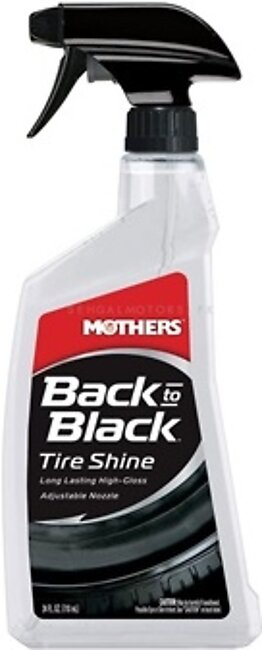 Mothers Back to Black Tire Tyre Shine - 710 ML (06924)  | Tyre Gloss Wax Cleaning Refurbishing Agent