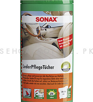Sonax Leather Care Wipes Box | Leather Care Product | Leather Cleaning Tissue | Leather Cleaning Wipes | Leather Cleaner Product | Car Seat Cover Leather Cleaner | Leather Cleaner