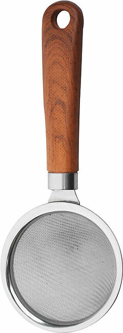 Chef Tea Strainer With Wooden Texture Handle - Kitchen Gadgets