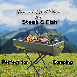 Chef BBQ Grill Stand Outdoor Portable Foldable ,Camp BBQ Grill 24*12 Inch