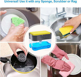 Chef 2Pcs Liquid Soap Pump Dispenser Pump Plastic For Dishwasher Sponge Holder