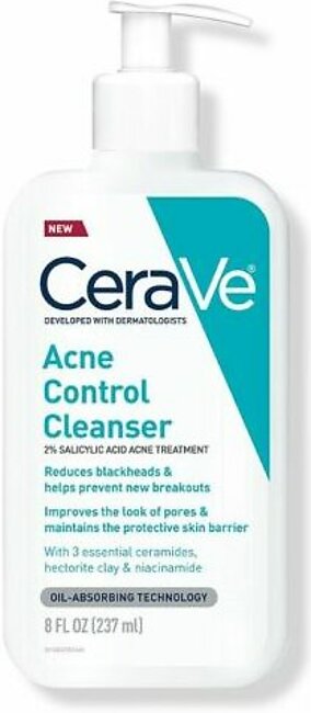 Cerave Acne Control Cleanser 2% Salicylic Acid Acne Treatment 237Ml