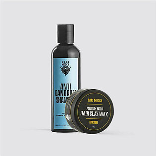 Hair Clay Wax + Anti-Dandruff Shampoo Bundle