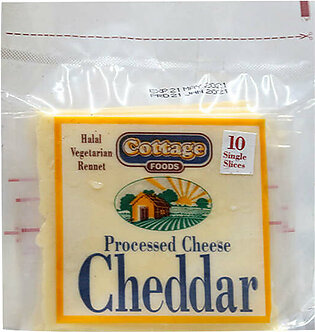Cottage Soft Processed Cheese Cheddar Slices 10's 200g