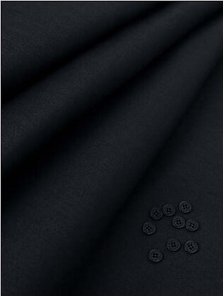 Black Blended Men Unstitched Fabric - AL-UN-NZM-6150