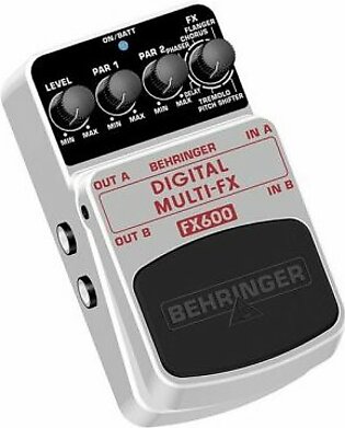 Digital Multi-effects Pedal with Chorus, Flanger, Phaser, Delay, Tremolo, and Pitch Shifter