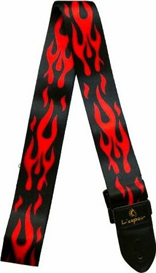 High Quality Nylon Strap with Flame Pattern Black & Red