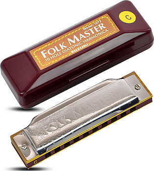 Key of C, exquisite blues harmonica with 10 holes, 20 tone.
Stainless steel cover plate with delicate printing, sturdy and stylish.
Environmental friendly resin frets, high quality alloy reed produce clear and mellow tone sensitively.
Base plate with enough space ensure proper volume.
Easy to play, great musical instrument or gift for children and musical lovers.

Brand: Suzuki
Model: 1072-C
Material: Resin & Stain Steel
Hole: 10
Key: C
Item Size: 10 * 2.7 * 2.0cm / 3.9 * 1.1 * 1.2in
Item Weight: 53g / 1.9oz
Package Size: 11 * 4 * 3.5cm / 4.3 * 1.6 * 1.4in
Package Weight: 86g / 3oz