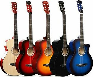 Acoustic guitar designed for beginners, it is easy to use and play. The 38-inch guitar is very suitable for use in classes, recitals, band rehearsals, stage performances or practice at home. Great for beginners & children learning to play guitar.