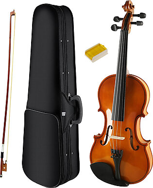 For any starter music learner or seasoned performer, this violin is ideal. Included foamed triangle case, bow, and bow rosin, you can easily start practicing violin.