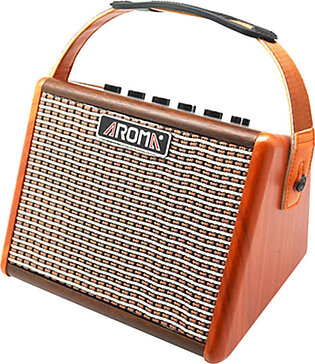 15W portable acoustic guitar amplifier with 5" speaker, professional high quality guitar sound output.
Equipped with BlueTooth wireless music play link and microphone input functions, you can enjoy the fun of listening and singing.

Built-in rechargeable battery, no need of external power supply, enjoy your music anytime anywhere.
Supports guitar volume, bass and treble control, as well as microphone volume and echo adjustment, giving you different sound effects.
With a strap for carrying the guitar amplifier conveniently by your hand.