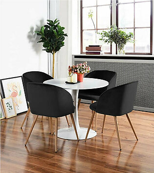 Mitzi Gold Armchair Dining Set ( Black Colour Chairs &...