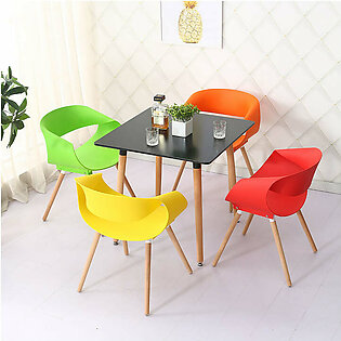 Stilvoll Dining Table Set ( Multi Colour Chairs & Black...