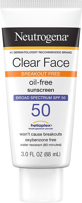 Neutrogena Clear Face Sunscreen Lotion - SPF 50 - 88 ml