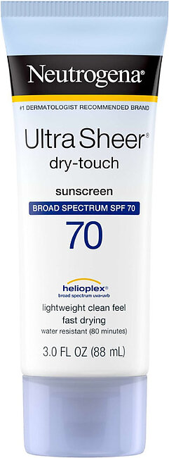 Neutrogena Ultra Sheer Dry-Touch Oxybenzone-Free Sunscreen Lotion Broad Spectrum SPF 70