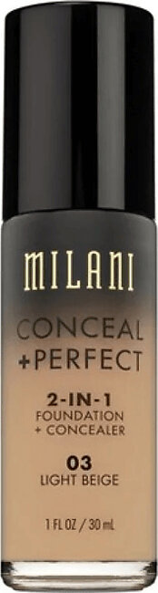 Milani Conceal + Perfect 2-IN-1 Foundation 03 Light Beige