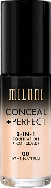 Milani Conceal + Perfect 2-IN-1 Foundation 00 Light Natural