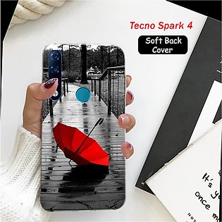 Tecno Spark 4 Back Cover -Rain - 2Gud Soft Case Cover