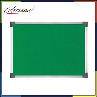 Artisan - Green Notice Board 2Ft x 3Ft. - 24 x 36 inch With  Aluminum Border