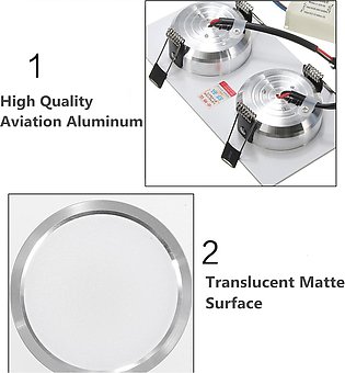 【Special Offer】3W LED Recessed Ceiling Panel Downlight Bulb Lamp Spotlight Wall Mounted 85-265V  -- White