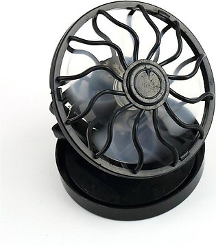 New Energy Saving Clip-on Solar Cell Fan Sun Power Energy Panel Cooling (Black)