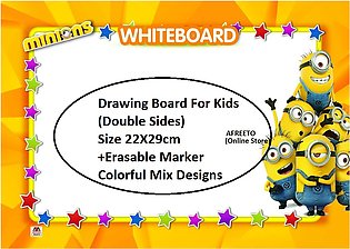 White Board with Black Board Two in 1 for Kids with Marker in Beautiful colors