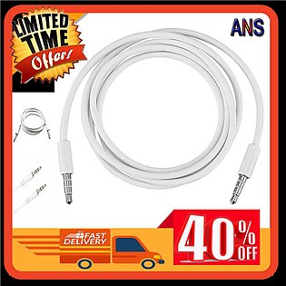 Male to Male AUX Audio Cable white Color Speaker Line Cable for Car Headphone Audio Jack 1.5m
