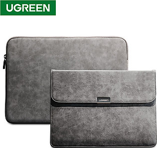 UGREEN 13.3 Inch Laptop Case Bag, Computer Handbags,PU Suede Leather Soft Padded Zipper Cover Sleeve Case Compatible with MacBook Air, MacBook Pro 13 inch, iPad Pro, Microsoft Surface, Samsung, Dell, HP