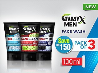 Gimix Men Face Wash (Pack Of 3) 100ml