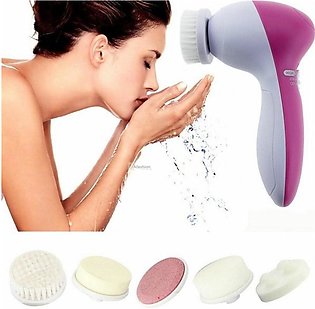 5 in 1 Electric Facial Cleanser Deep Clean Spa Waterproof Washing Machine Soft Brush Spin Face Lift Massage Skin Care Tool