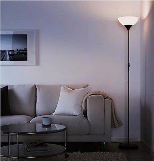 IKEA Uplight - Floor Lamp - Black With White Shade