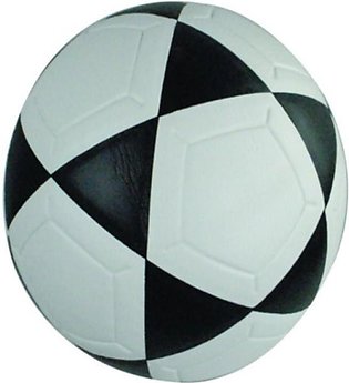 Machine Made Triangles Soccer Ball Football Size 5 - Black & White