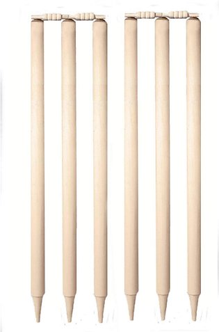 Pack of 6 - Cricket Wooden Wickets Stumps For Hard Ball