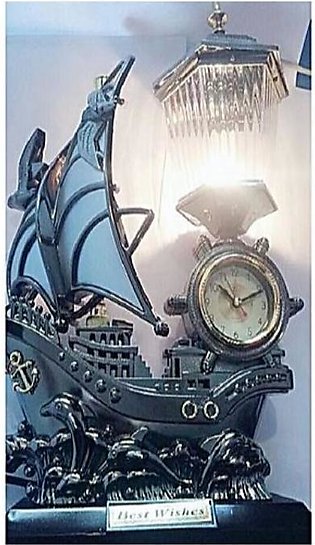 Table Boat Lamp Clock