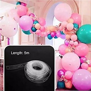 Balloon Decorating Strip Connect Chain DIY Balloon Archh Strip Tape Plastic 5M
