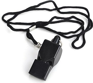 Plastic Whistle With Lanyard Black Pea-Less Safety Whistle Football Soccer Referee Sporting Goods