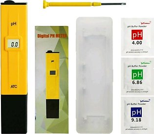 PH Meter High Accuracy Digital PH Meter/Mini Pocket Size Water Quality Tester for Hydroponics, Aquariums, Swimming Pools,  0.1PH Resolution - Extra PH Calibration Solution Mixture