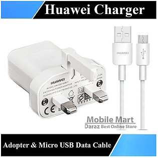 Huawei Charger Switching Power Adopter HW-050200B01 5V 2Amp & USB-Type Data Cable