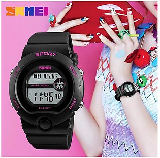 SKMEI Sports Fashion Ladies Alarm Waterproof Resin Digital Watches for Women 1334