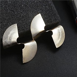 Gold - Spiral Geometric Earrings For Women Girls- CIE50