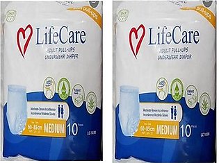 Pack Of 2- Life Care Adult Panty Diapers [Large}- 10 Pieces Each