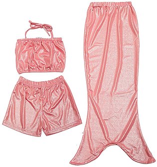 Girls Kids Mermaid Tail Swimmable Bikini Set Swimwear Swimsuit Swimming Costume 140