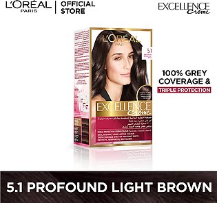 LOreal Paris Excellence Creme Intense - 5.1 Profound Light Brown Hair Color