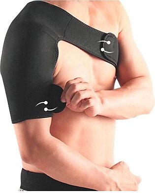 XINQIUS Shoulder Support Brace Back Guard Strap Wrap Belt Band Pads Single Shoulder Adjustable Breathable Sports Care Guard Protect right shoulder supportright shoulder support black