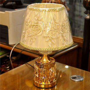 Crystal Lamp Electric Golden Crystal Light Led Table Lamp with Golden stone